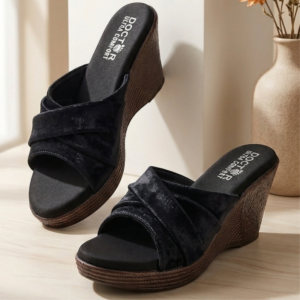 Doctor Ultra Comfort Women’s Wedge Heel Footwear | Black | Soft Cushioned Footbed | Lightweight & Stylish Daily Wear