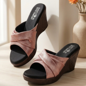 Doctor Ultra Comfort Women’s Wedge Heel Footwear | Rose Gold | Soft Cushioned Footbed | Lightweight & Stylish Daily Wear