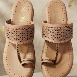 Doctor Ultra Comfort Women's Kolhapuri Chappal | Nude Beige
