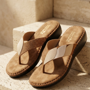 Doctor Ultra Comfort Women’s Embellished Chappal | Tan